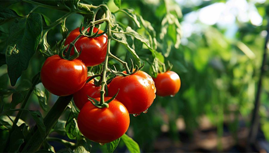 Tomates mûres sur le plant
